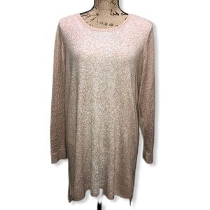 {Apt.9} Pink Metallic Sweater Tunic